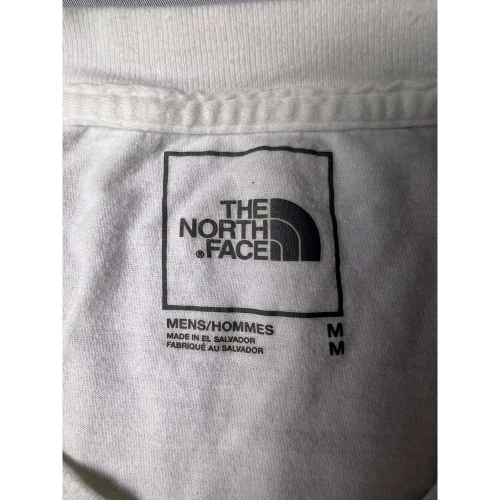 The North Face Mens White Long Sleeve Graphic Logo T-Shirt BX1HZ75 Size M